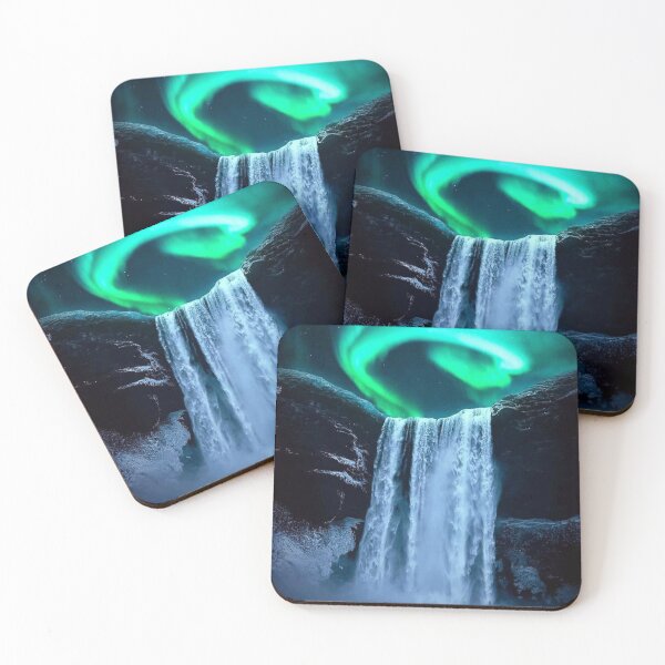 Item preview,  with the northern lights and the fantastic waterfall designed and sold by 42youbest.