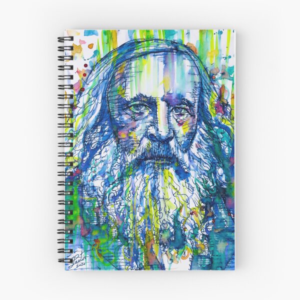 Item preview, DMITRI MENDELEEV watercolor and ink portrait designed and sold by lautir.