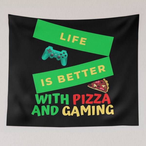 Item preview,  Life Is Better With Pizza And Gaming designed and sold by TeesFashion.