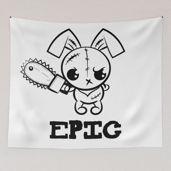 Item preview, Epic Grumpy Voodoo Bunny Cute Monster designed and sold by ProjectX23.