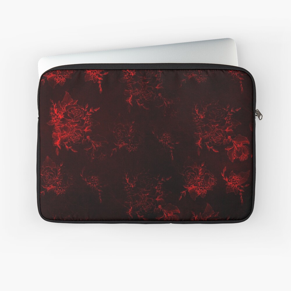 Gothic Vampire Romance Neon Rose Pattern iPhone Case