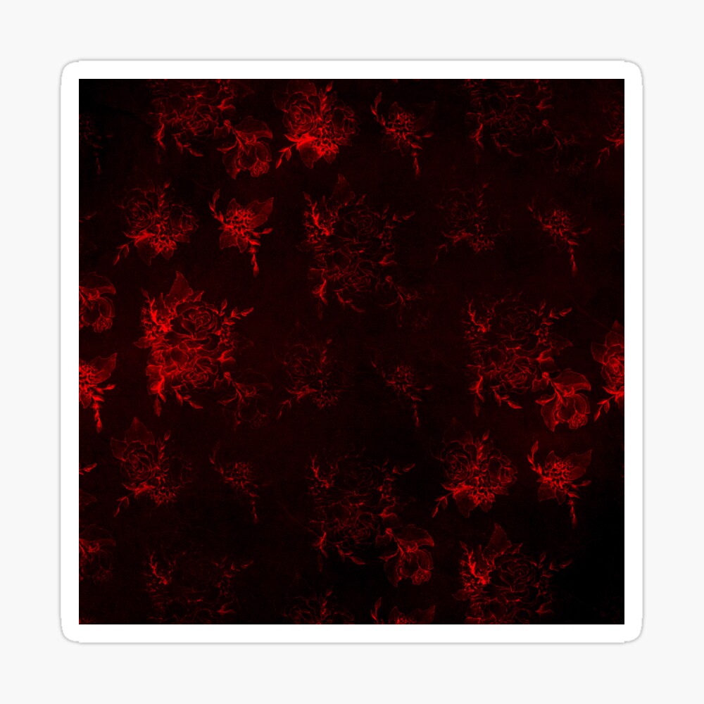 Gothic Vampire Romance Neon Rose Pattern iPhone Case