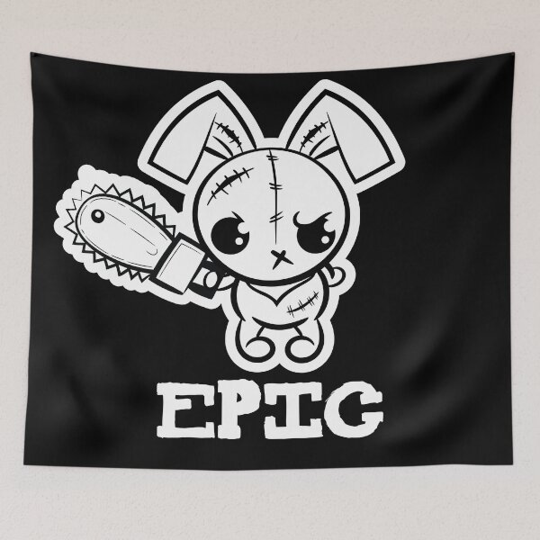 Item preview, Epic Grumpy Voodoo Bunny Cute Monster designed and sold by ProjectX23.