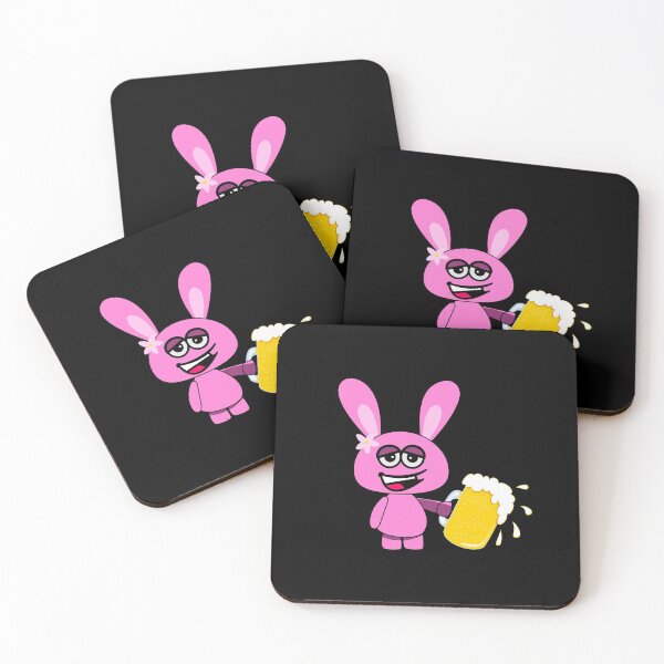 Item preview, Pink Drunken Rabbit With A Beer I Love Rabbits And Beer designed and sold by Paulina Vanlife.