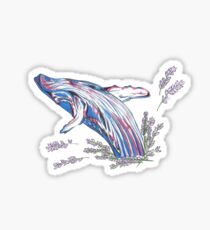 Floral whale Sticker
