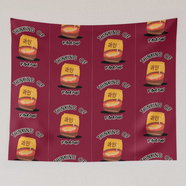 Item preview, Ramyun Korean Food Tshirt Tee Shirt Cute Funny Kawaii Graphic Cartoony Design for Apparel Accessories Home Decor Skins Totes Bags Wall Art Stickers designed and sold by Rocbebe.