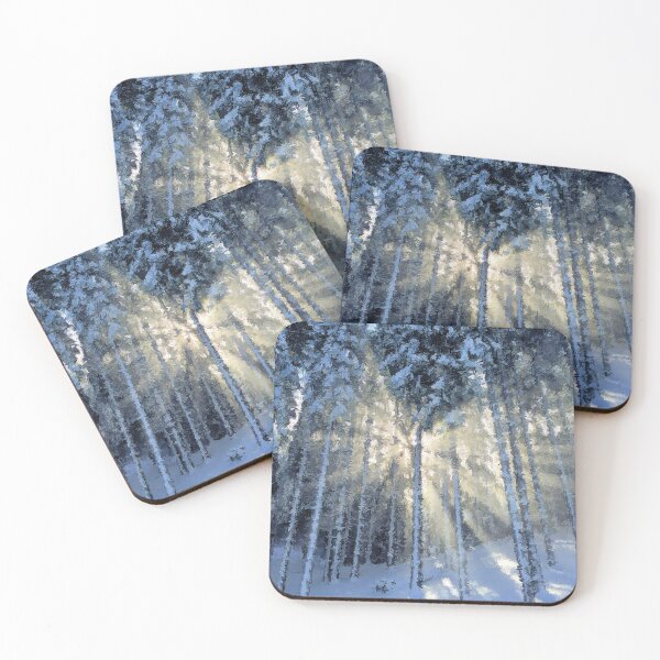 Item preview, Dappled Sunlight in Winter Forest designed and sold by RainbowStudios.