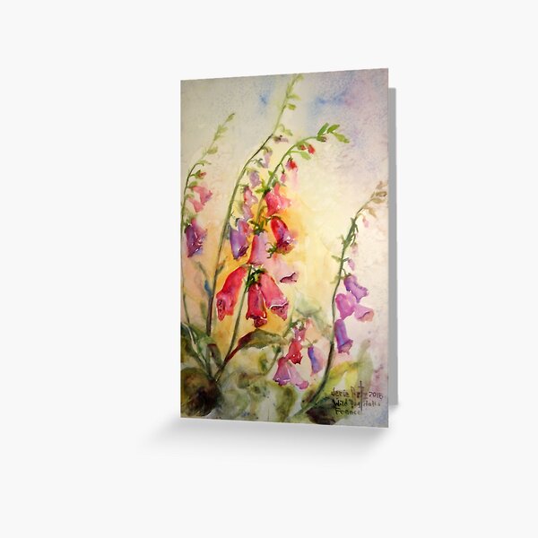 French Foxgloves Greeting Card