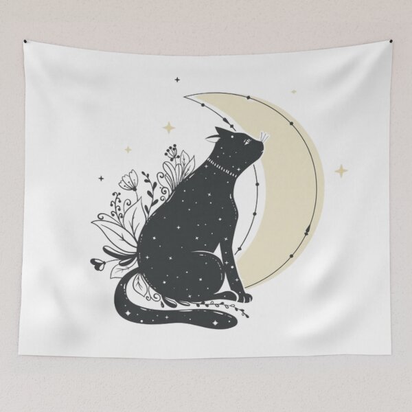Item preview, Black cat moon designed and sold by Rakos-Merch.