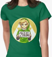 Dude, I'm Not ZELDA! Women's Fitted T-Shirt