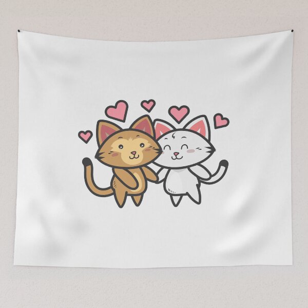 Item preview, Milk and Mocha Cats Holding Hands  designed and sold by Giovanni's  Brown Quotes.