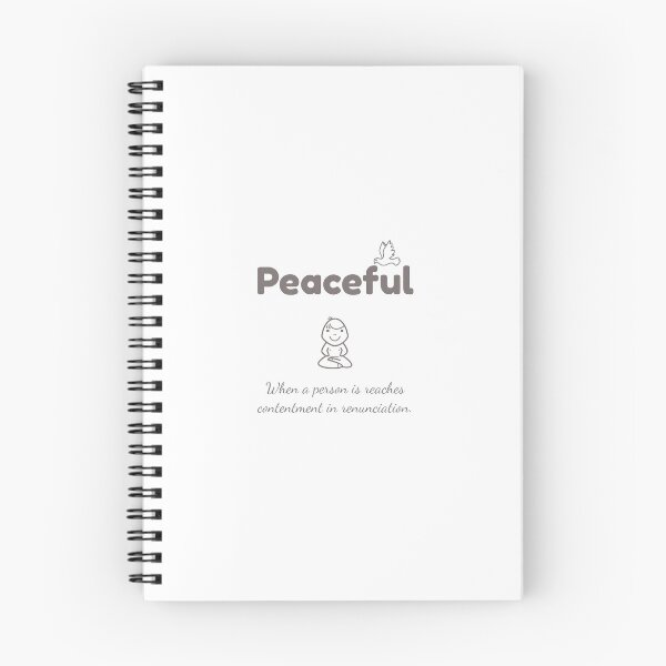 Item preview, Peaceful, When a person is reaches contentment in renunciation. designed and sold by Whimsy Works.