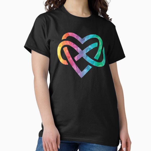 Item preview, Low Poly Polyamory Infinite Heart Rainbow LGBT  designed and sold by ericthemagenta.