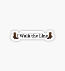 I Walk the Line Sticker