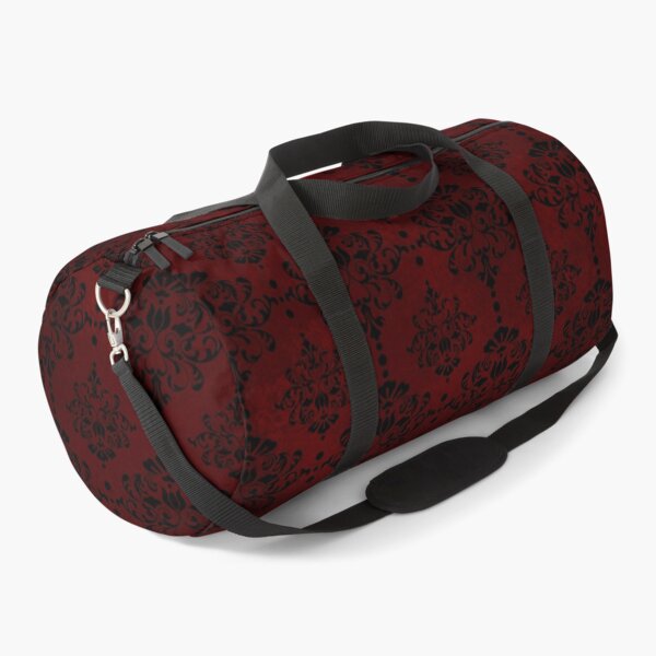 Item preview, Black Floral Damask Dark Red Background Pattern designed and sold by Neptune Dreamer.