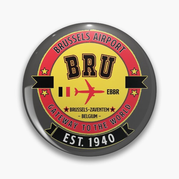 Item preview, BRU Brussels Airport Belgium - Vintage Style designed and sold by FouDeeziner.