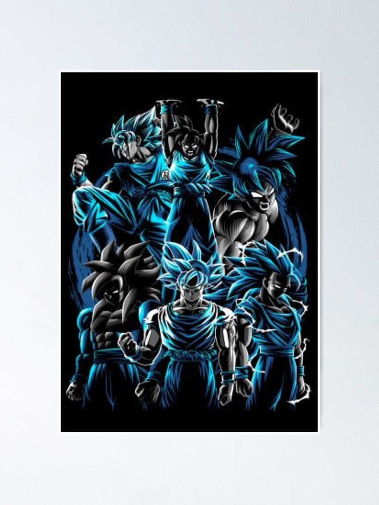 Dragonball Z Son Goku Drawing Poster By Tuurdr Redbubble