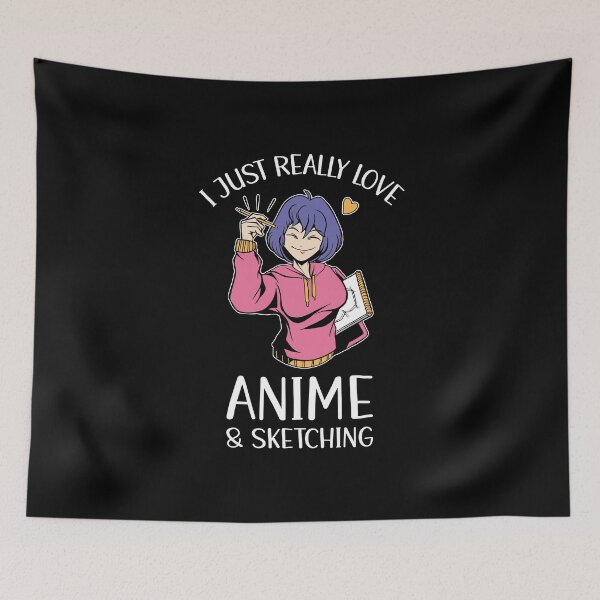 Item preview, I Just Really Love Anime And Sketching designed and sold by OnepixArt.
