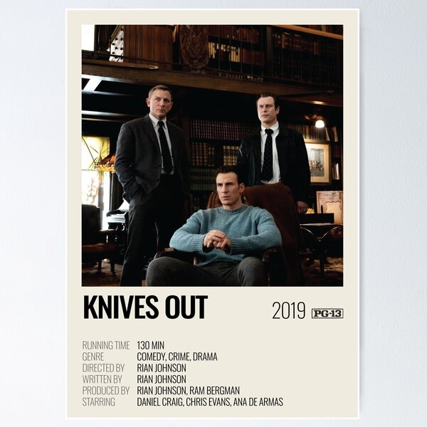 Item preview, Knives Out (2019) movie poster designed and sold by sistertea.
