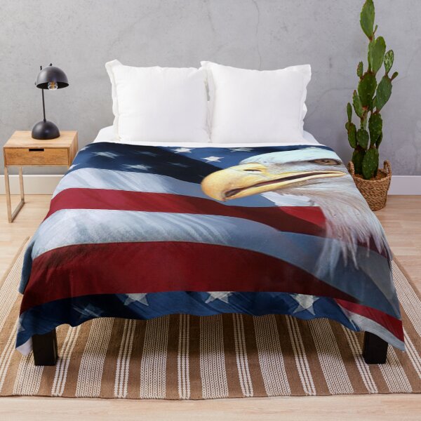 Artikelvorschau, weißer Kartenkopf und amerikanische Flagge entworfen und verkauft von 42youbest.
