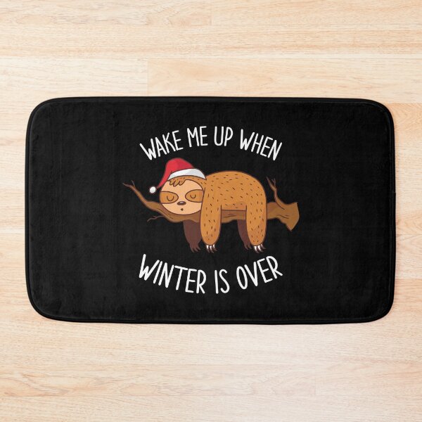 Item preview, Wake Me Up When Winter Is Over Sloth Sleeping  designed and sold by OnepixArt.