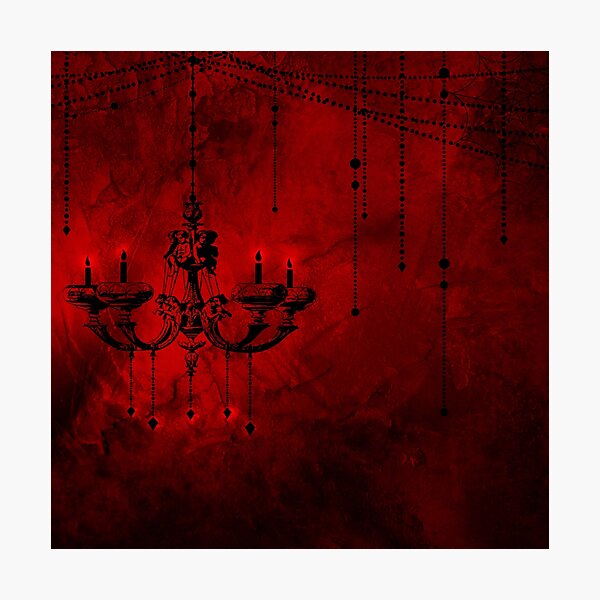 Gothic Vampire Romance Chandelier Photographic Print