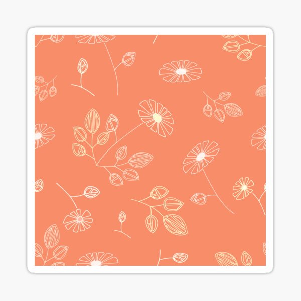 Delicate Spring - Orange Version Sticker