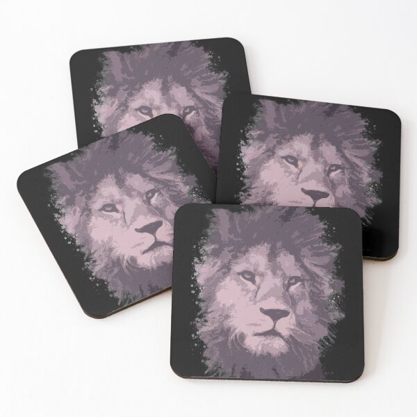 Item preview, Save the LIONS Abstract Purple Surreal Lion Head Portrait for Animal Lovers designed and sold by Naumovski.