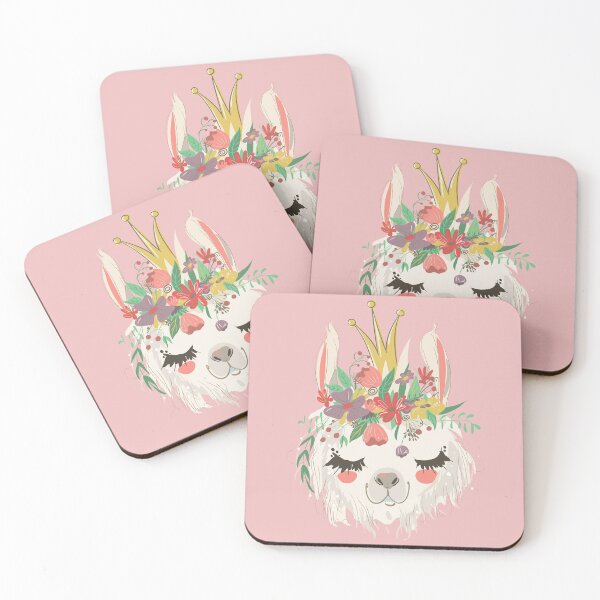 Item preview, Floral Crown Llama designed and sold by Walk-It-Off.
