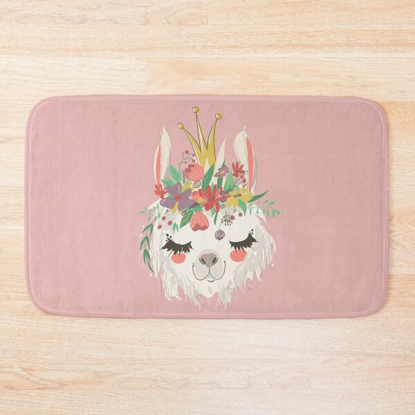 Item preview, Floral Crown Llama designed and sold by Walk-It-Off.