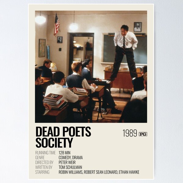 Dead Poets Society, Minimalist Poster, Robin Williams, Robert Sean