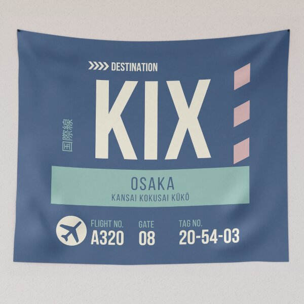 Item preview, Osaka Airport Stylish Luggage Tag (KIX) designed and sold by SLAG-Creative.
