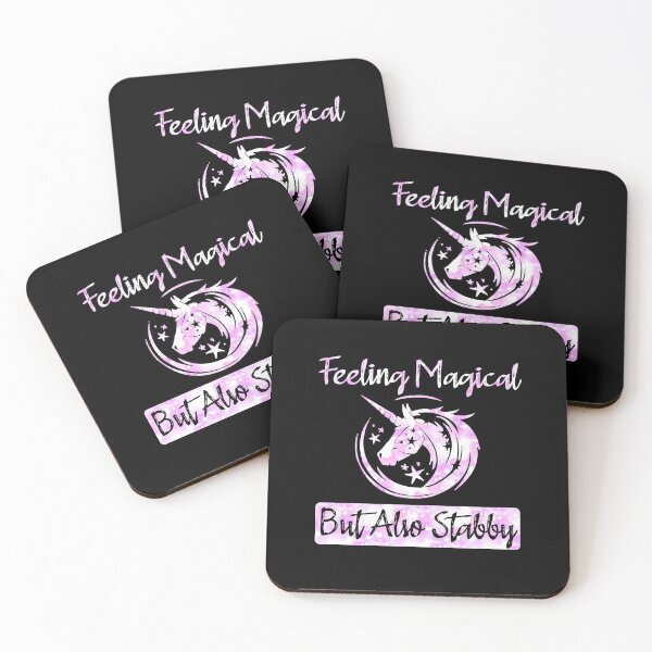 Item preview, Feeling Magical But Also Stabby Unicorn designed and sold by POPHOLIC.