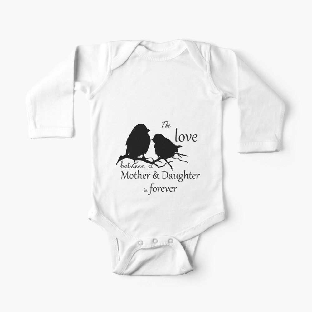 Mutter Tochter Liebe Fur Immer Zitat Nette Vogel Schattenbildkunst Baby Body Von Countrymouse Redbubble