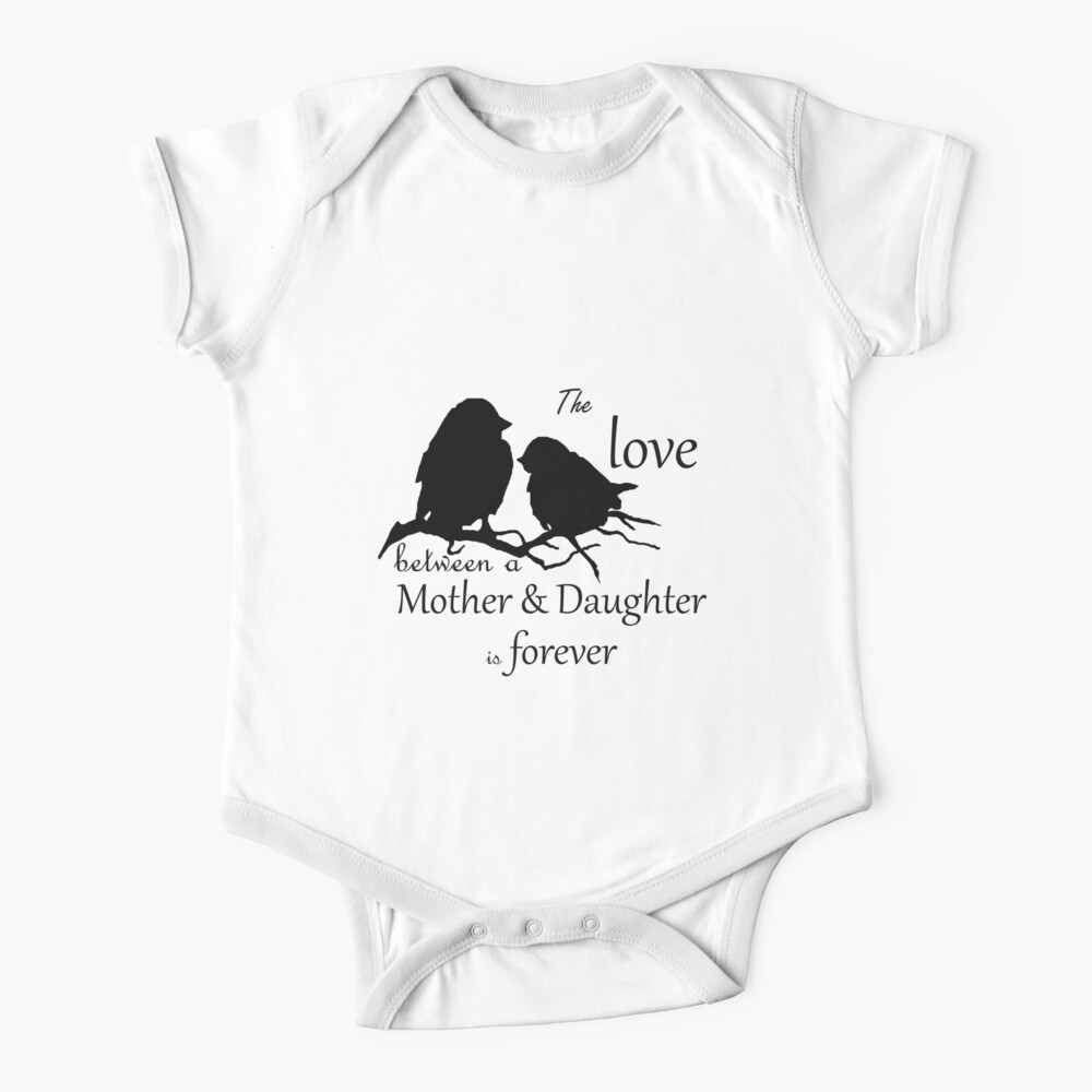 Body Bebe Mere Fille Amour Toujours Citation Oiseau Mignon Silhouette Art Par Countrymouse Redbubble