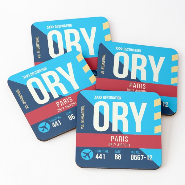 Item preview, Paris Orly Airport Stylish Luggage Tag (ORY) designed and sold by SLAG-Creative.