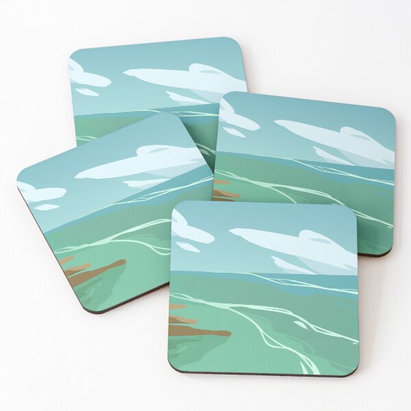 Item preview, Green Ocean and Yellow Beach designed and sold by FangsDesign.