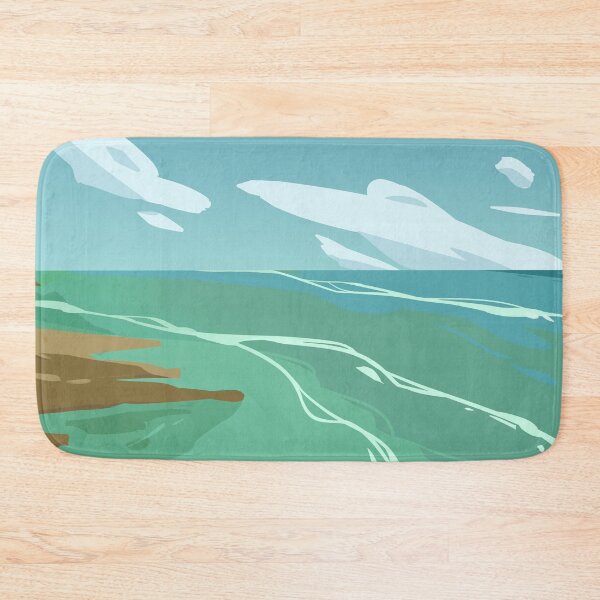 Item preview, Green Ocean and Yellow Beach designed and sold by FangsDesign.