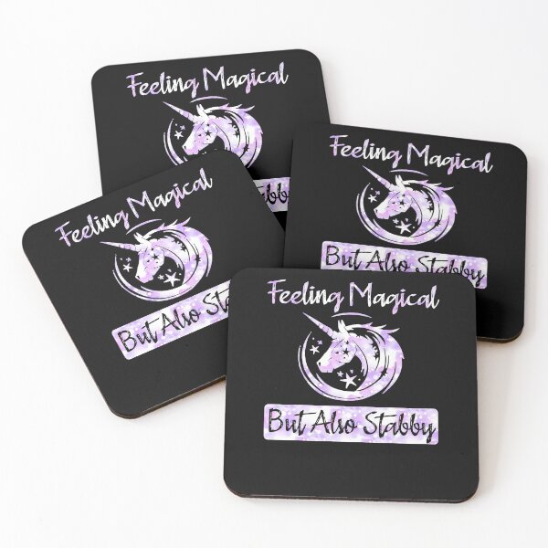 Item preview, Magical But Also Stabby Unicorn Purple designed and sold by POPHOLIC.