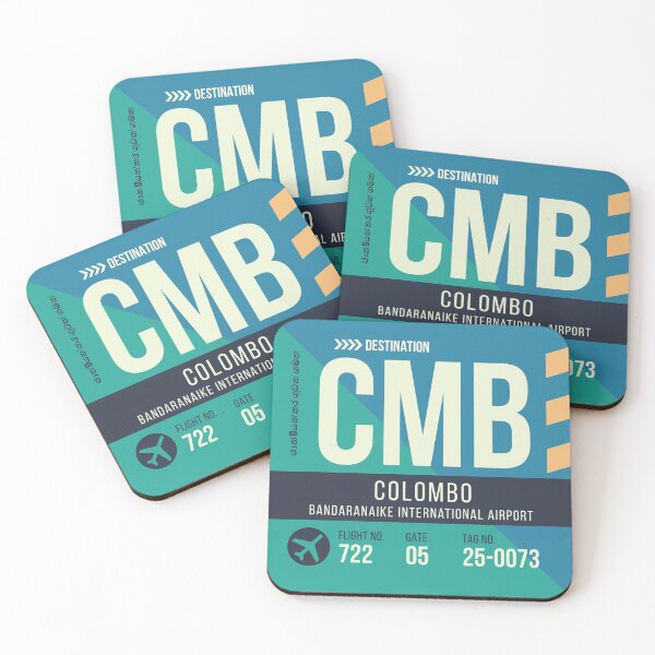 Item preview, Colombo Bandaranaike Airport Stylish Luggage Tag (CMB) designed and sold by SLAG-Creative.