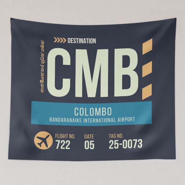 Item preview, Colombo Bandaranaike Airport Stylish Luggage Tag (CMB) designed and sold by SLAG-Creative.