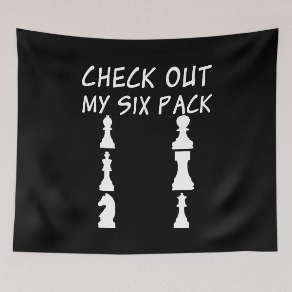 Item preview, Funny Chess Club Player Gift Flaunt Your Six Pack Chess Pieces designed and sold by Akmloza.