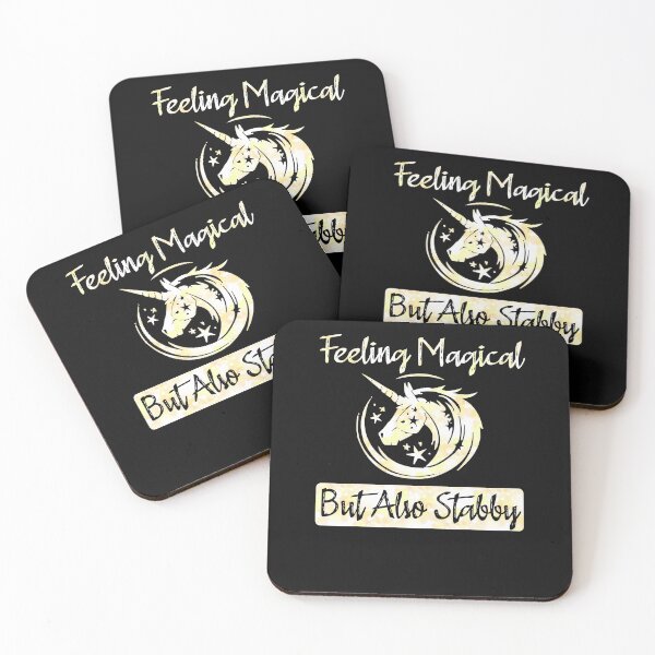 Item preview,  Feeling Magical But Also Stabby Unicorn Yellow designed and sold by POPHOLIC.