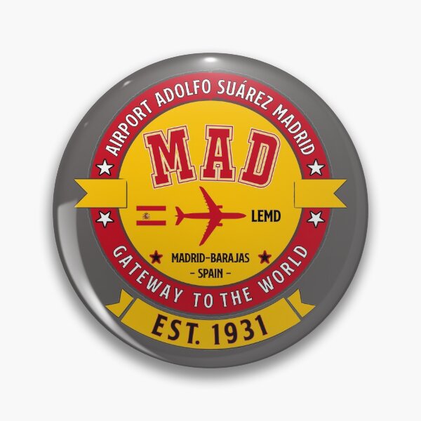 Item preview, MAD Madrid Barajas International Airport Spain - Vintage Style designed and sold by FouDeeziner.