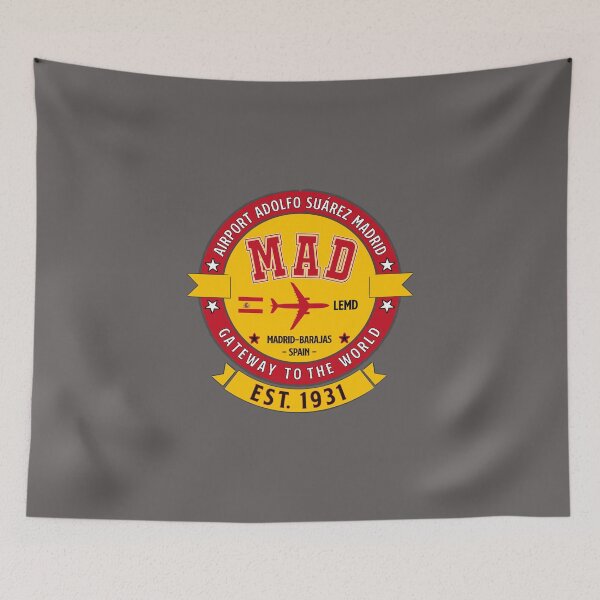 Item preview, MAD Madrid Barajas International Airport Spain - Vintage Style designed and sold by FouDeeziner.
