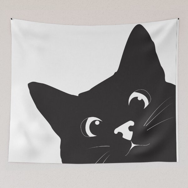 Item preview, Black cat illustration designed and sold by AlexandraNN.