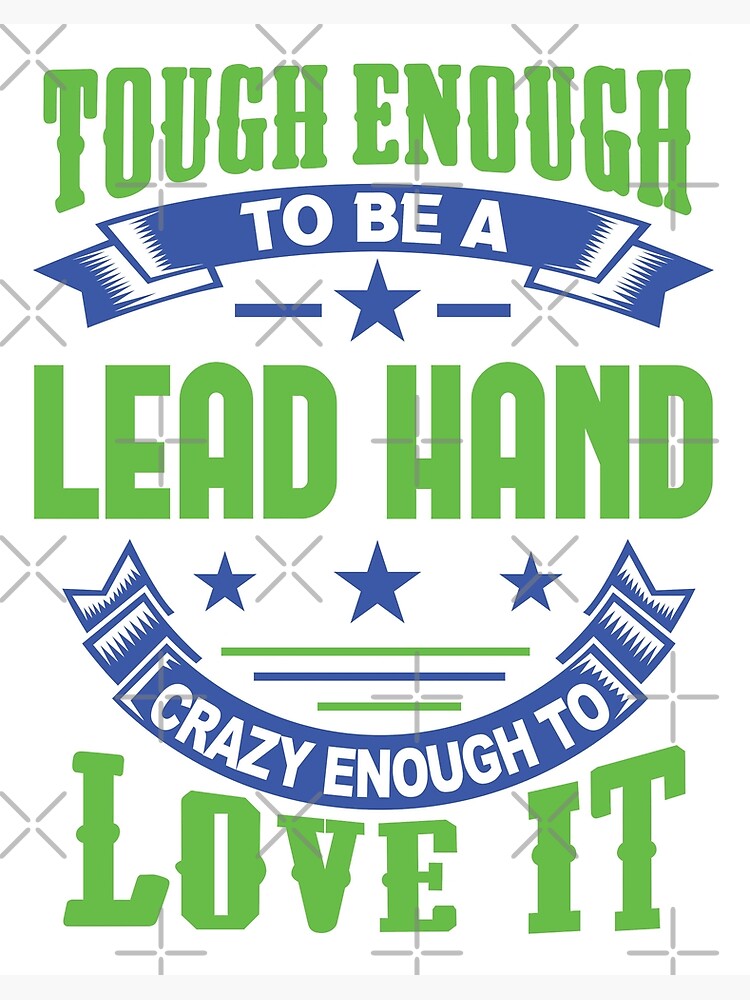 Tough Enough Lead Hand Quote Art Board Print for Sale by NameCloud