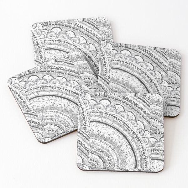 Item preview, Mandala black and white drawing designed and sold by makeitsocial.