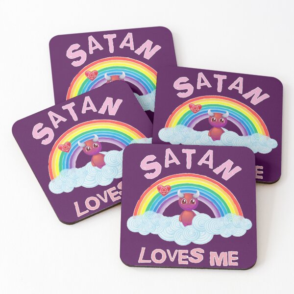 Item preview, Satan Loves me Rainbow Heart Cute Devil designed and sold by h44k0n.