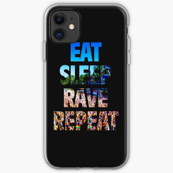 Eat Sleep Rave Repeat iPhone Soft Case